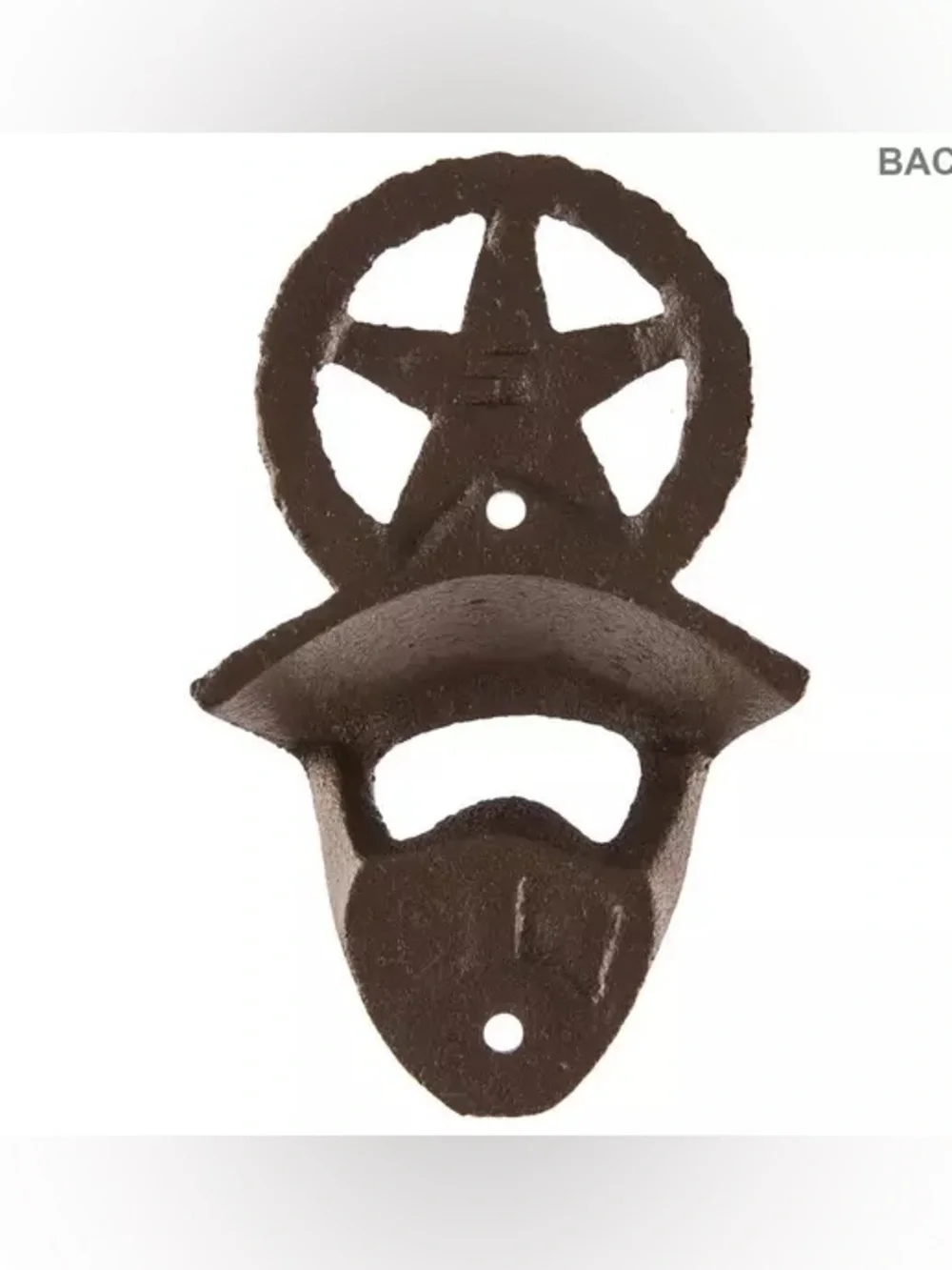 (2) Brown Western Star Iron Bottle Opener